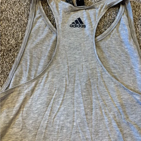 Adidas Light Gray Racerback Tank - Picture 3 of 3